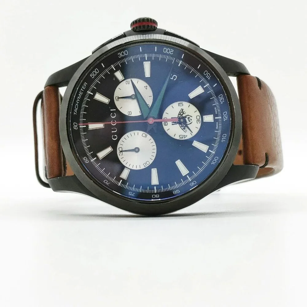 Gucci Watch 126.2 44mm Men's Black X Browns 400-082325